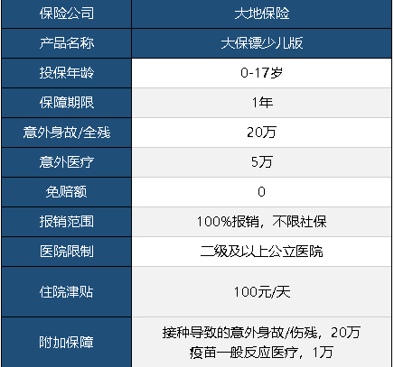 大保鏢意外險少兒版怎么樣 值不值得買？